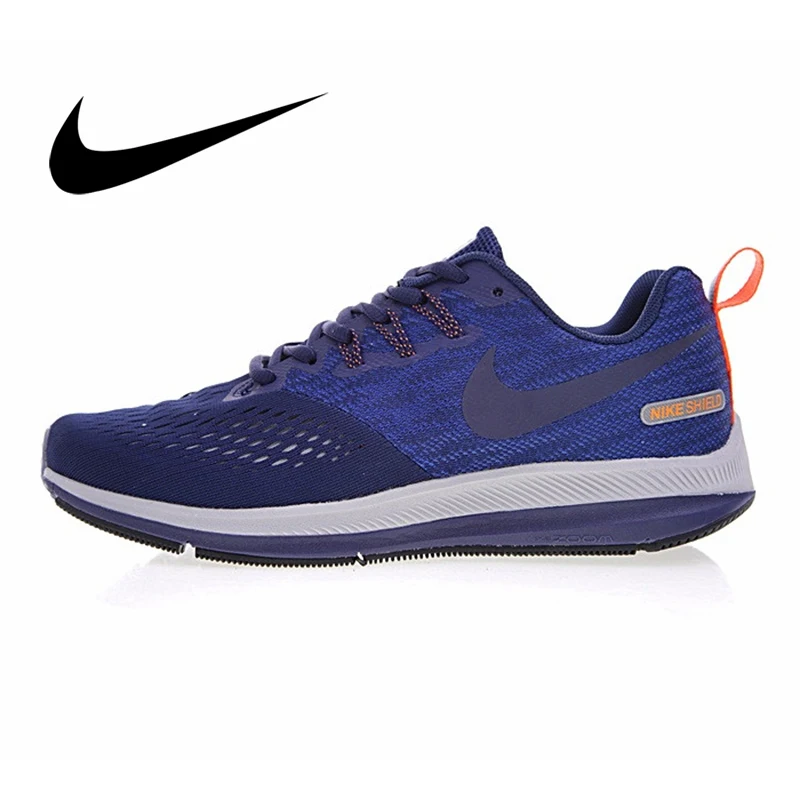 Оригинальный и аутентичный с беговые кроссовки Nike Zoom WINFLO 4 Для Мужчин's кроссовки воздухопроницаемые сетчатые кружевные Прочные Легкие