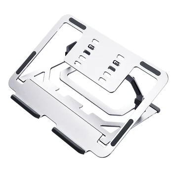 

Aluminum Alloy Notebook Stand Portable Foldable Laptop Stand Holder for Pro Adjustable Cooling Bracket Silver