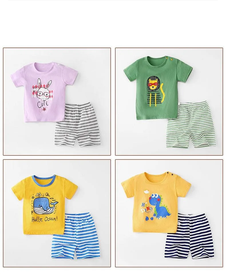 baby clothing sets	 Toddler Baby Girl Clothing Sets Tshirts Pants Suit Kids Short Sleeve For Summer Outfits Baby Children Costume Girls 0-6 Pajamas baby essentials clothing sets