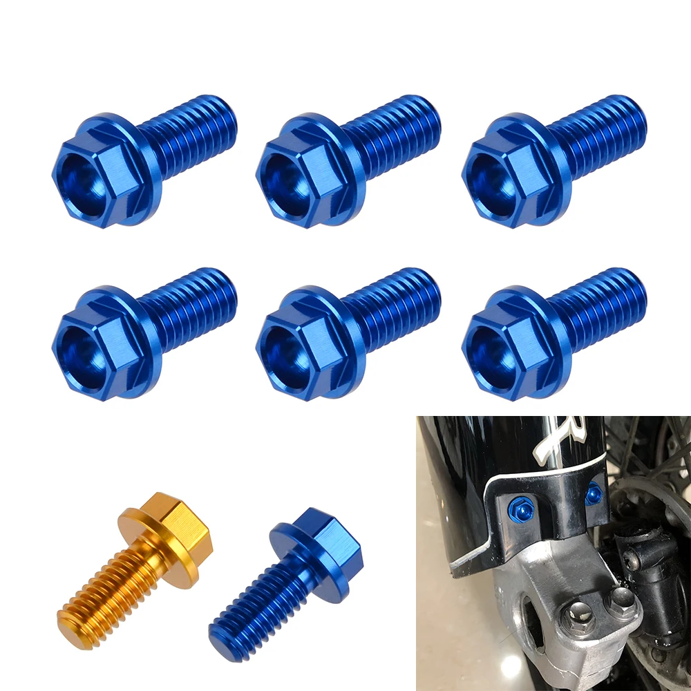 Комплект защитных болтов вилки NICECNC M6 X 13 для мотоциклов Yamaha YZ 125 250 250F 450F WR 560F WR250 R