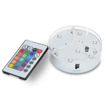 

LED Round RGB LED Base Vase Light Wedding Party Vase Base Light Remote Control