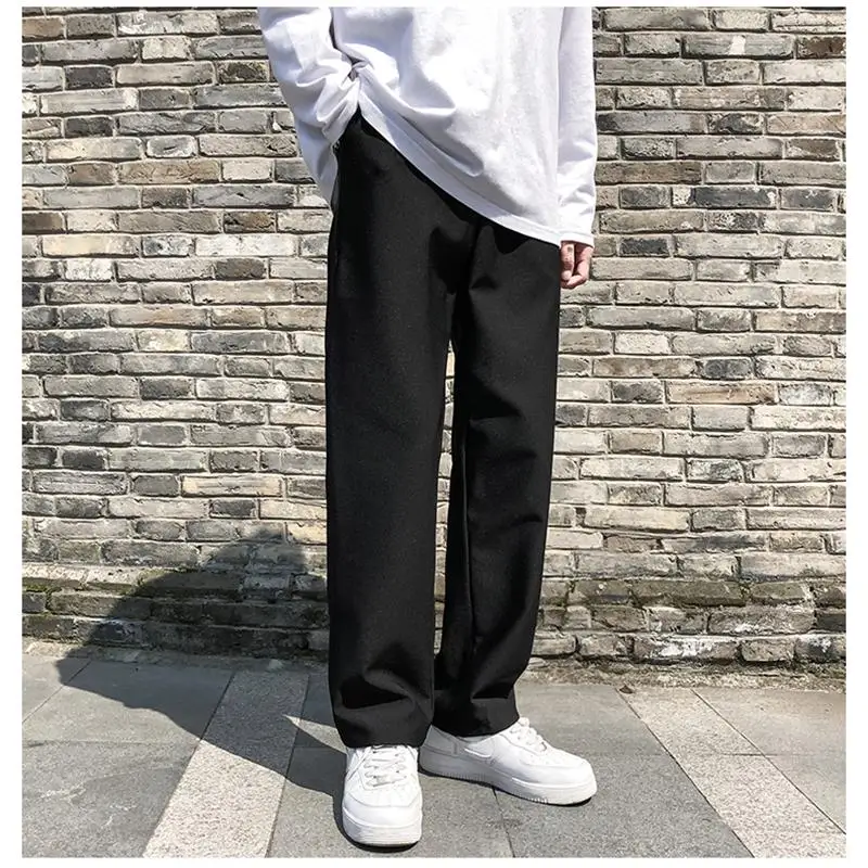 2020 летние новые повседневные штаны костюм брюки тонкие драпированные свободные прямые Молодежные