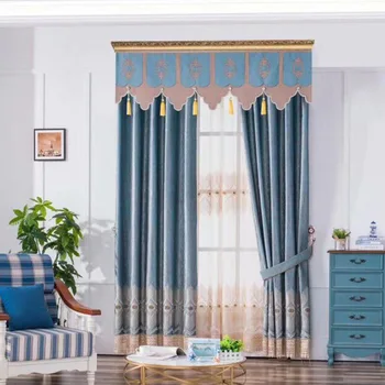 

Nordic Pressure Gel Velvet Curtains for Living Room Dining Bedroom Water-soluble Embroidered Fabric Curtains Luxury Curtains