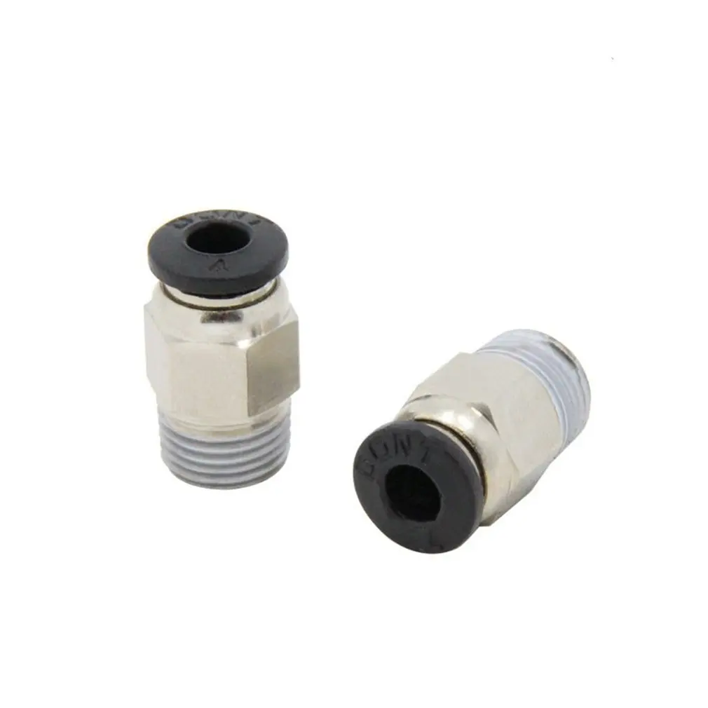 For V6 PC4-M10 Straight Teflon Tube Push In Quick Release Fitting Connector