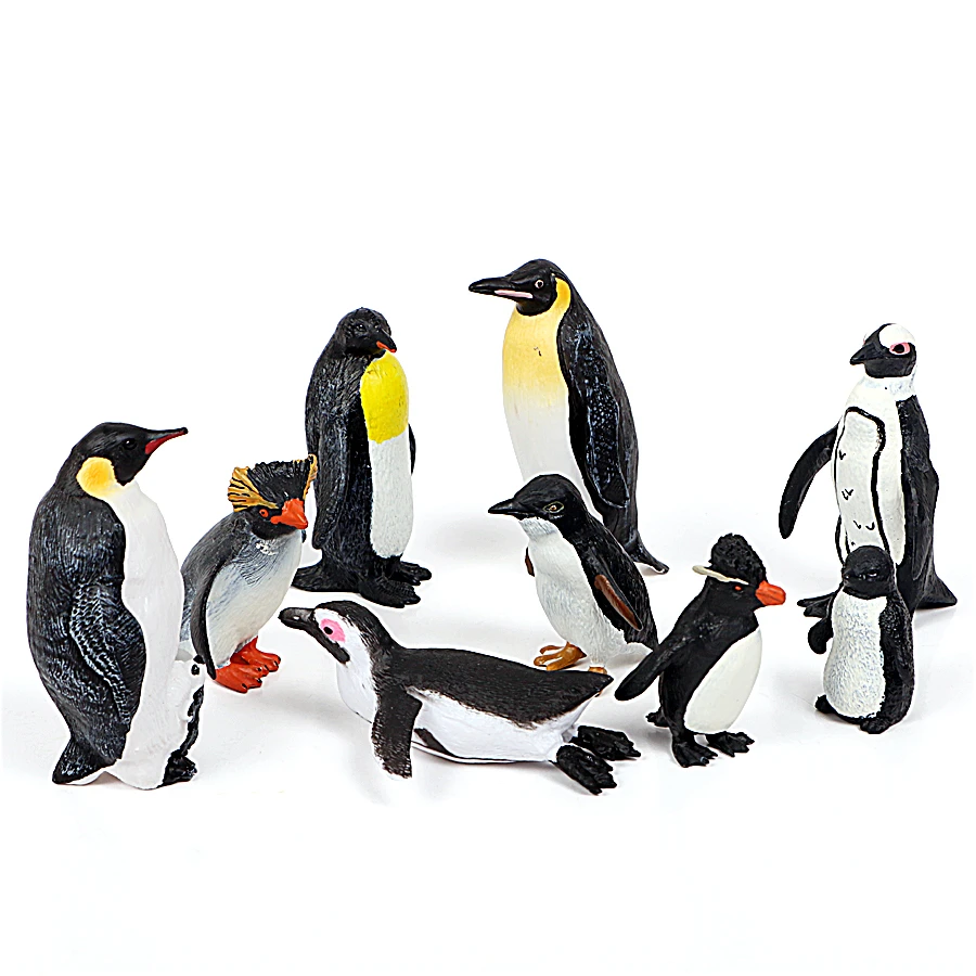 シミュレーション海洋動物ペンギン玩具フィギュアコレクション極性動物ペンギン家族置物セット教育玩具子供のため Null Aliexpress