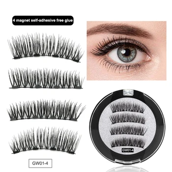 

Magnetic Eyelashes Reusable Magnetic Lashes Natural Long Thick Cross Fake False Eyelashes Magnet Eyelash Makeup