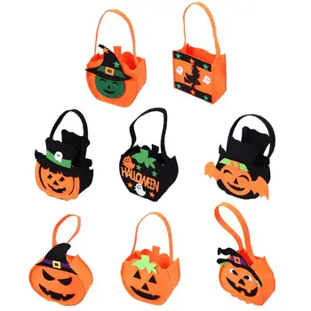 

Fashion Kids Portable Cute Halloween Candy Bag Gift Storage Pouch Handbag Party Decoration Tote for Children Boys Girls 8 Styles