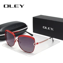 Сексуальные роскошные поляризованные солнцезащитные очки для женщин, красная металлическая оправа, большие солнцезащитные очки, UV400 очки с оригинальной упаковкой oculos