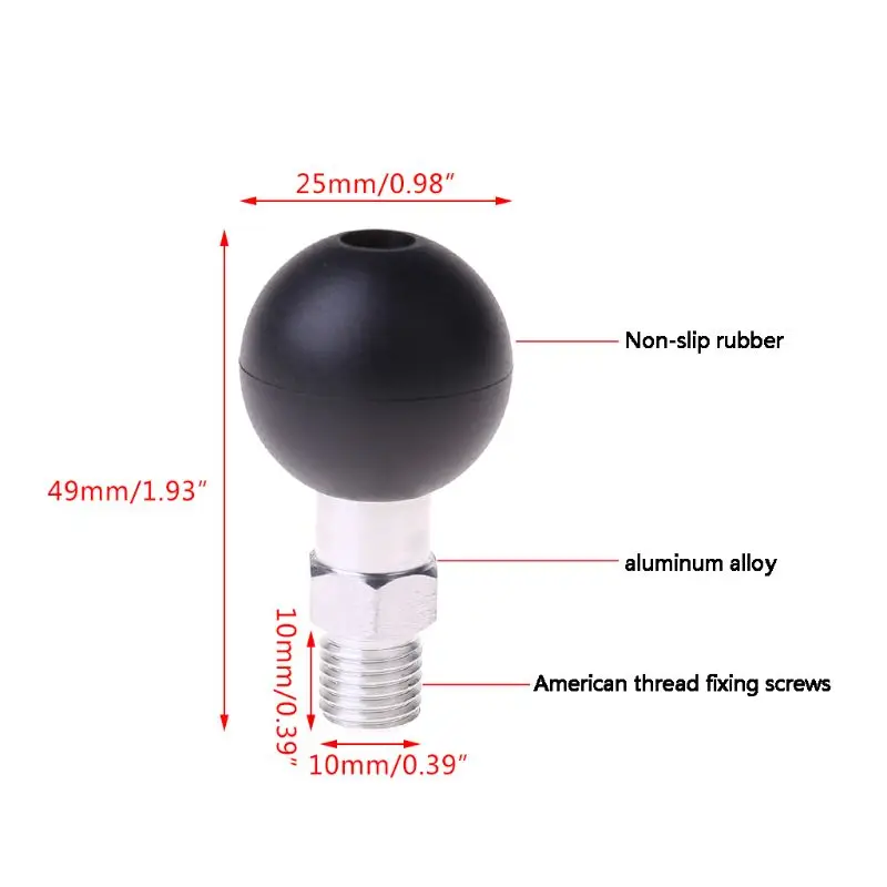 1 인치 볼베이스 M10 X 1.25 수나사 마운트, 램 마운트 Y3ND 오토바이 모터바이크