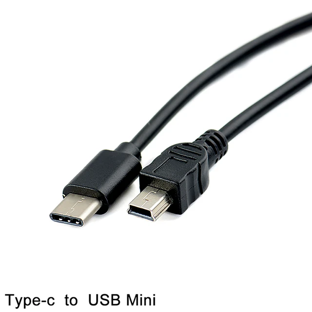 Câble adaptateur USB type-c vers Mini USB USB-C mâle vers Mini-B mâle,  câble de transfert de données, 30cm, 1 pièce - AliExpress