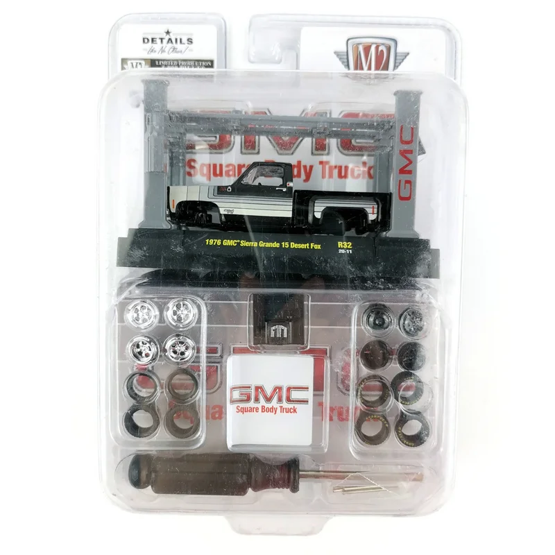 M2 машины 1:64 1976 GMC Sierra Grande 15 dwсерт лиса коллекция металлические Литые модели