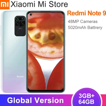 

Global Version Xiaomi Redmi Note 9 3GB RAM 64GB ROM Smartphone Helio G85 Octa Core 48MP Quad Rear Camera 6.53" Display 5020mAh