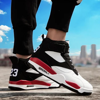 

2019 Men's Shoes High-top Basketball Shoes Men Non-slip Air Cushioning Trainers Sneakers Hombre Breathable Sport Basket Shoes