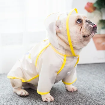 

French Bulldog Raincoat Puppies Waterproof Clothes Thin Section Small Dog Puppy Umbrella Dog Umbrella Transparent Dog Raincoat
