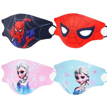 

2pcs Spiderman Children Mask princess kid Cartoon Polyester Face Mask Protection Dust-proof Washable reutilizable washable Mouth