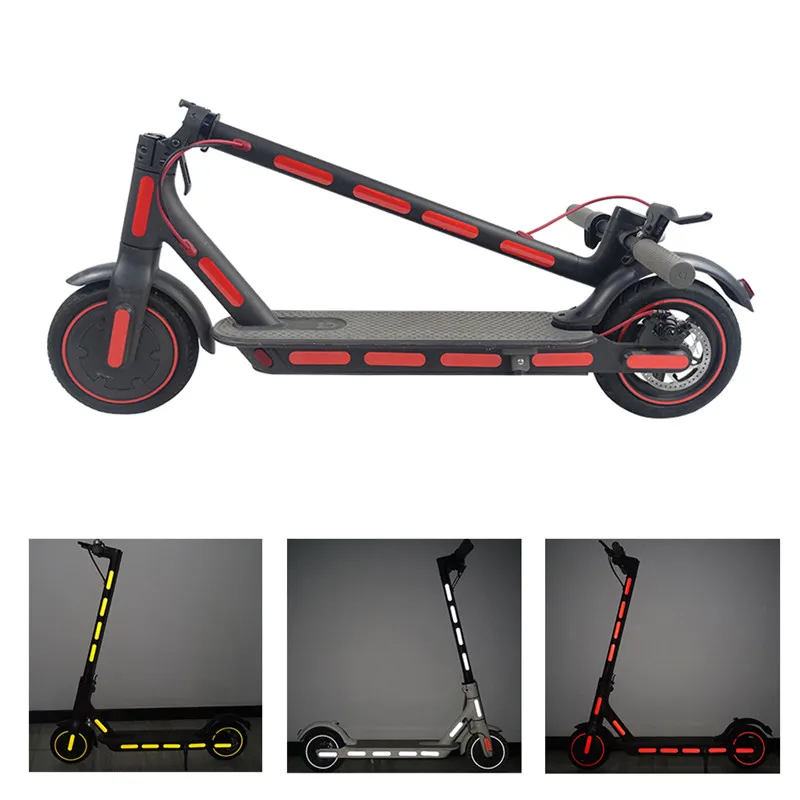 For Xiaomi M365 Scooter Reflective Sticker Reflect Light Tags Paster Decals Night Safety Warning Strip for m365 sticker