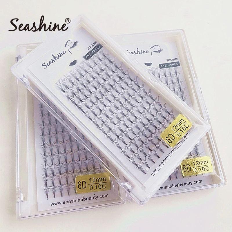 Seashine Lashes Extension Pre Made Volume Fans Eye lashes Make up False Eyelashes Premade Volume Fans Eyelash Extension Supplies 1pc reuseable silicone eye lashes pads pallet stand make loose extension