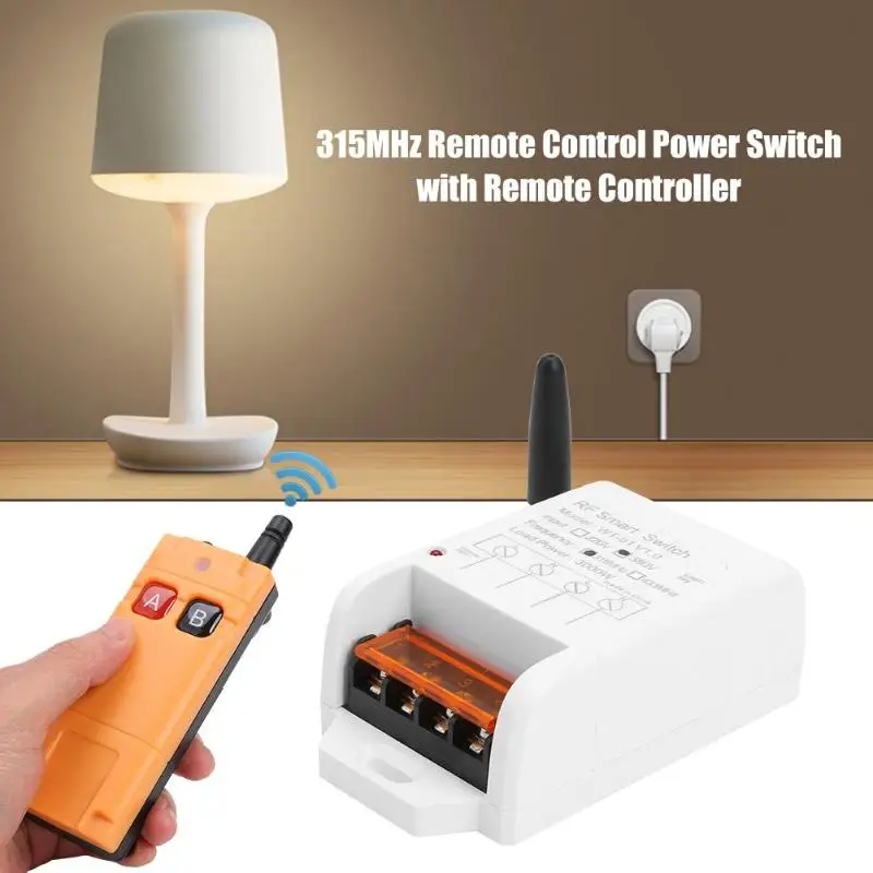 

315MHZ High-Power Water Pump Switch Ultra-high Sensitivity Receiving Module Remote Control 380V GK06T 2 Keys Controller