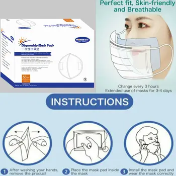 

Disposable Mask Gasket Filter Pad Anti Dust Fog Face Mask Replacement Cartridge