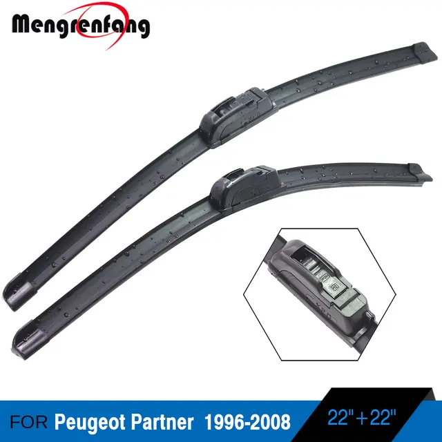Peugeot Partner wiper blades 1996-2008 Front