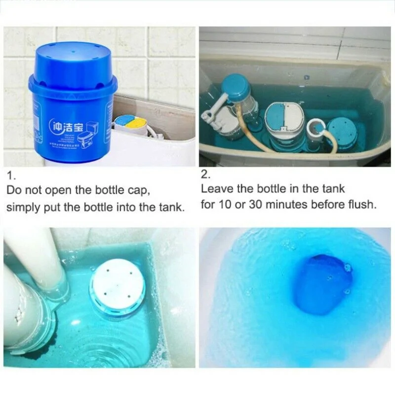 Автоматический очиститель для туалета для удаления пятен моющее средство магический смыв бутылка помощник Синий Пузырь Ванная комната Туалет очищающее средство для лица