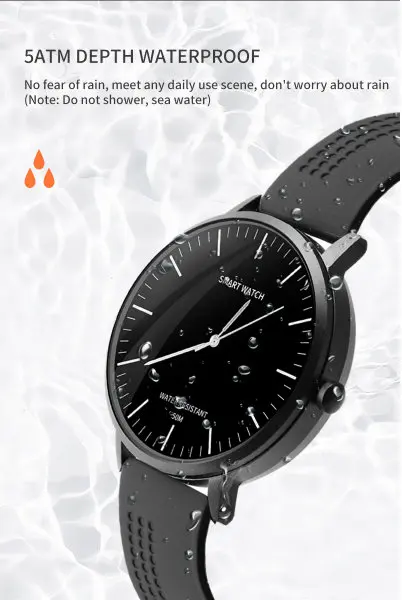 Новые прибытия smart watch Наручные часы в классическом стиле черного и белого цветов монитор сердечного ритма фитнес трекер сна Смарт-часы с мониторингом