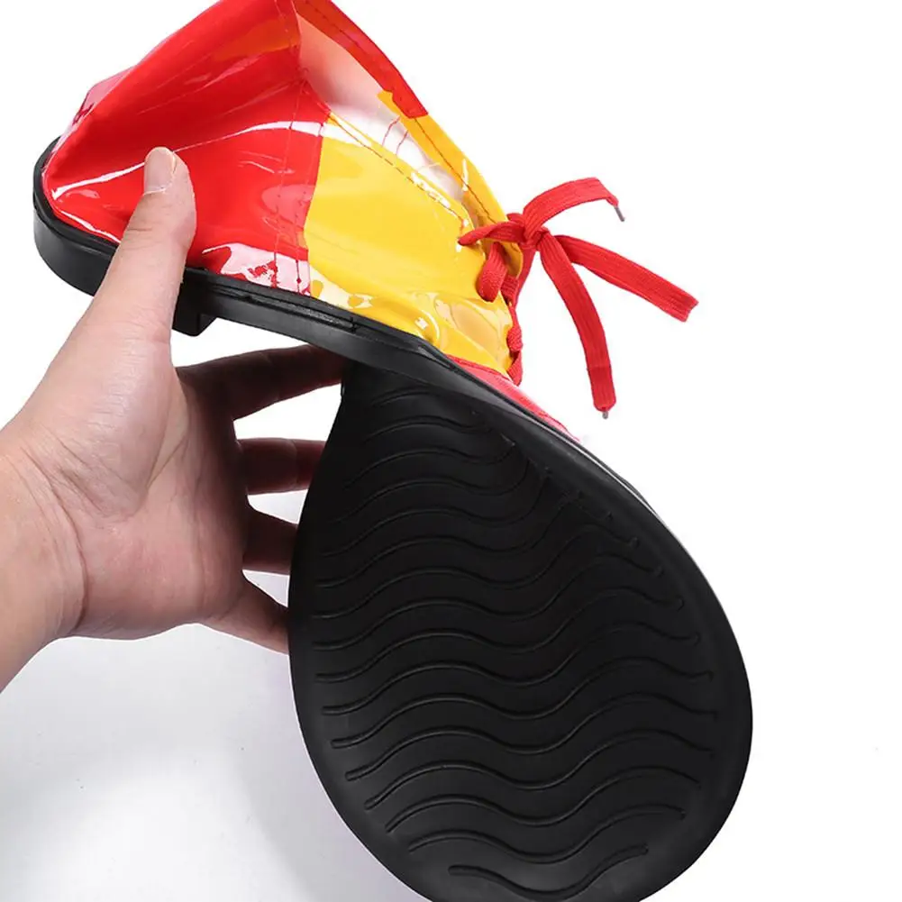 Funny PU Leather Circus Clown Shoes for Adults - Big Head Cosplay, Carnival Party Performance Costume Props for Halloween image 5