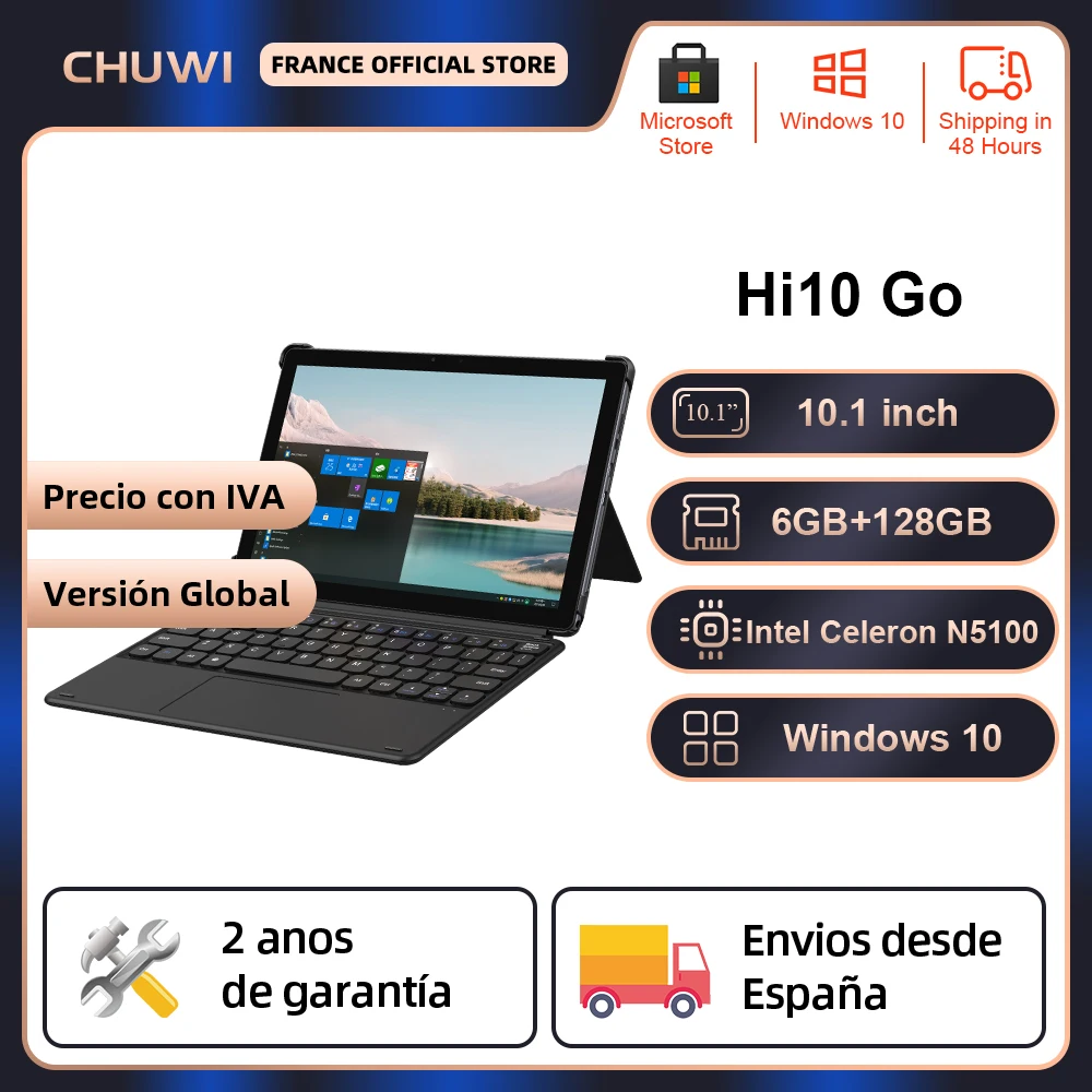 CHUWI Hi10 Go 10 1-дюймовый планшет с процессором Intel Celeron N5100 ОЗУ 6 ГБ ПЗУ 1 | Компьютеры и