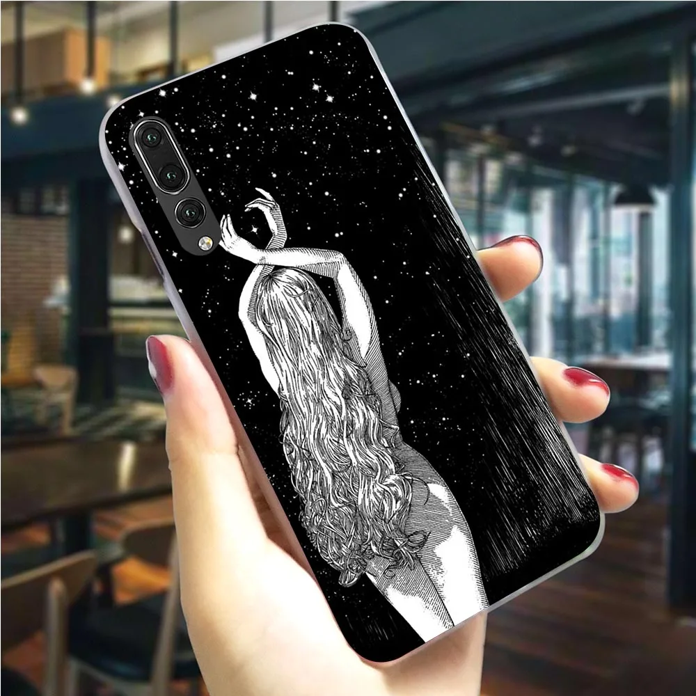 Phone Case For Huawei P10 Mermaid and Starry Sky Cover P9 Lite Mini/2017 20 30 Pro P Smart Z Mate 10 | Мобильные телефоны и