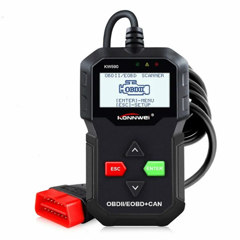 Новейший сканер Konnwei KW590 OBD2 автомобильный диагностический OBD 2 инструмент лучший