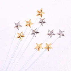 Set de decoración para Tartas, set de 5 unids/set de decoración tridimensional, estrella de cinco puntas, corazón de amor, magdalenas, pasteles de boda, postres