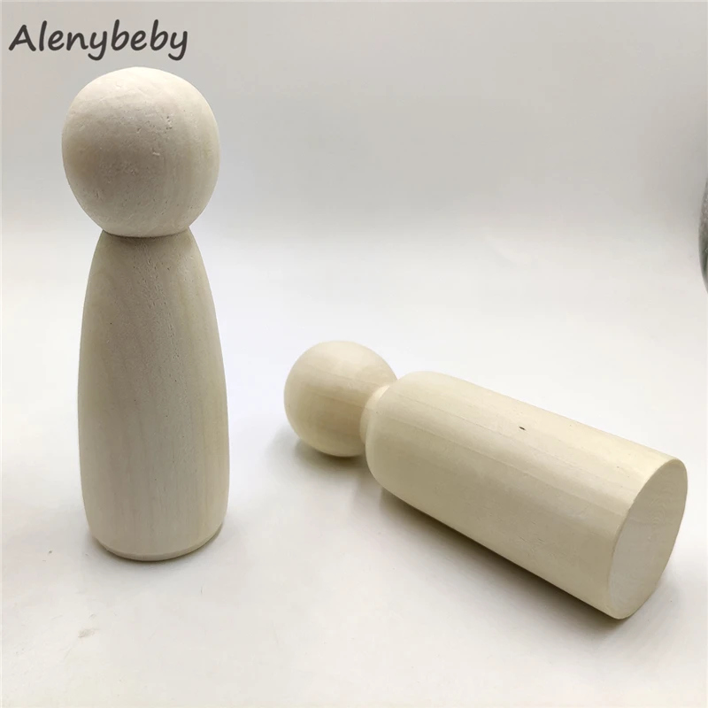 Wooden Peg Doll Unfinished Wooden People Plain Blank Bodies Angel