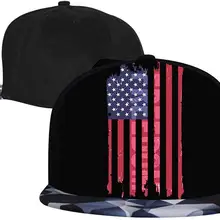 Крутые потертые Дизайнерские мужские и женские кепки-Дальнобойщики с флагом США, регулируемые бейсболки в стиле хип-хоп с плоским носком