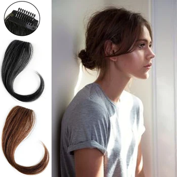 

XUANGUANG Clip In on Front Hair Bangs Natural Color Natural Bangs Hairpin Beautiful And Boung 25-30CM