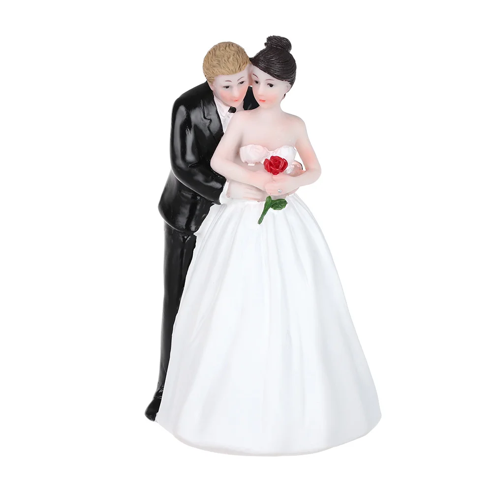 Элегантный свадебный Топпер для торта, жениха и невесты, украшение из смолы, статуэтка, подарок на день Святого Валентина, помолвочный декор, юбилей - Цвет: Style   6