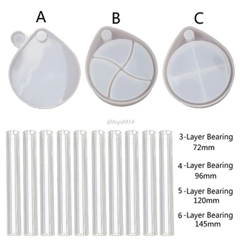 

Teardrop Shape Rotating Jewelry Box Resin Casting Mold 3-Tiered Tray Jewelry Storage Organizer Silicone Mold Art Craft Tools