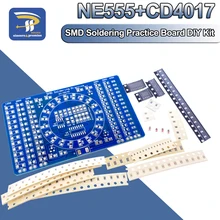 Smd ne555 cd4017 rotativa piscando led componentes de solda prática placa habilidade de treinamento circuito eletrônico suíte kit diy