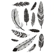 

Eno Greeting Scrapbooking Stamps Clear 12 Feather Stamps Background Journal Planner Stamps