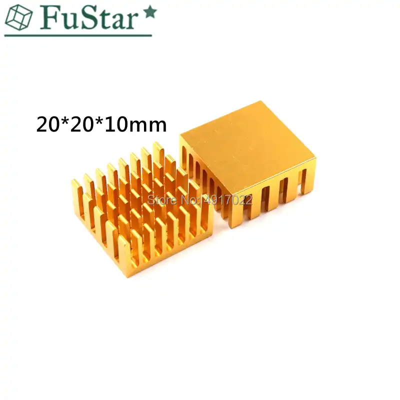10pcs Golden 20 20 10mm Heatsink Cooling Fin Aluminum Radiator Cooler Heat Sink For Ic Chip Led 20x20x10mm Led Radiator 20 20 10 Lamp Radiators Aliexpress