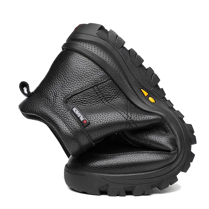 Men Shoes Genuine Leather 100% Wool Lining Winter Super Keep Warm Outdoor Ankle Boots Snow Boots Men's Casual Shoes