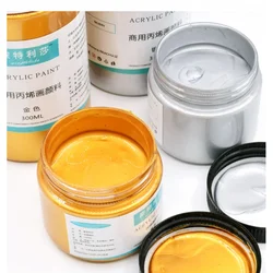Metallic 100ml Color Acrylic Paint for Textile Drawing Wall Hand Paint Shining Gel Painting Set Pigment for Artist Art Supplies