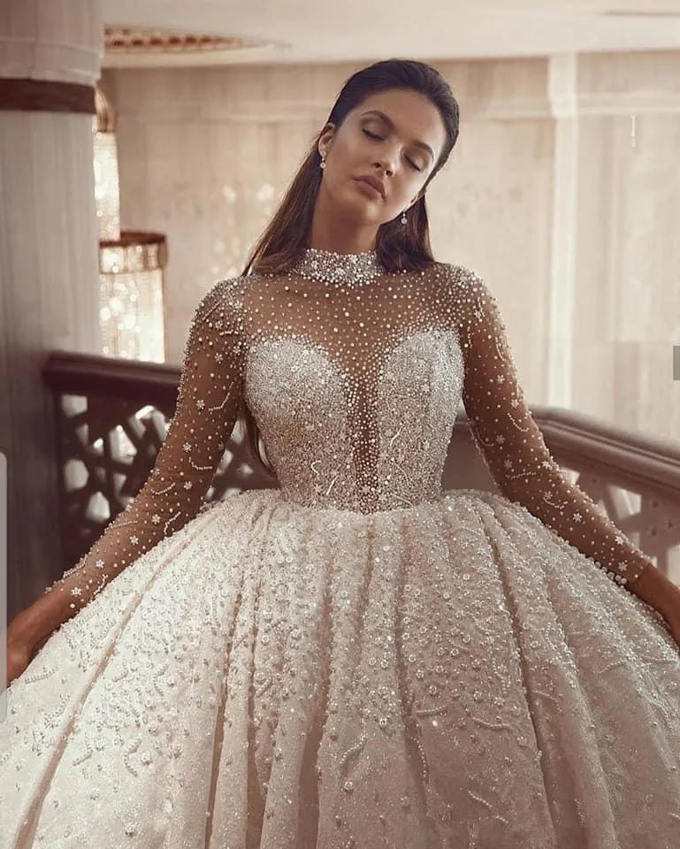 Beading Ball Gown Wedding Dresses 2021 
