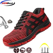 Дышащая рабочая обувь; мужские ботинки со стальным носком; защитная обувь; мужские кроссовки; Стальная обувь с открытым носком; безопасная обувь для мужчин