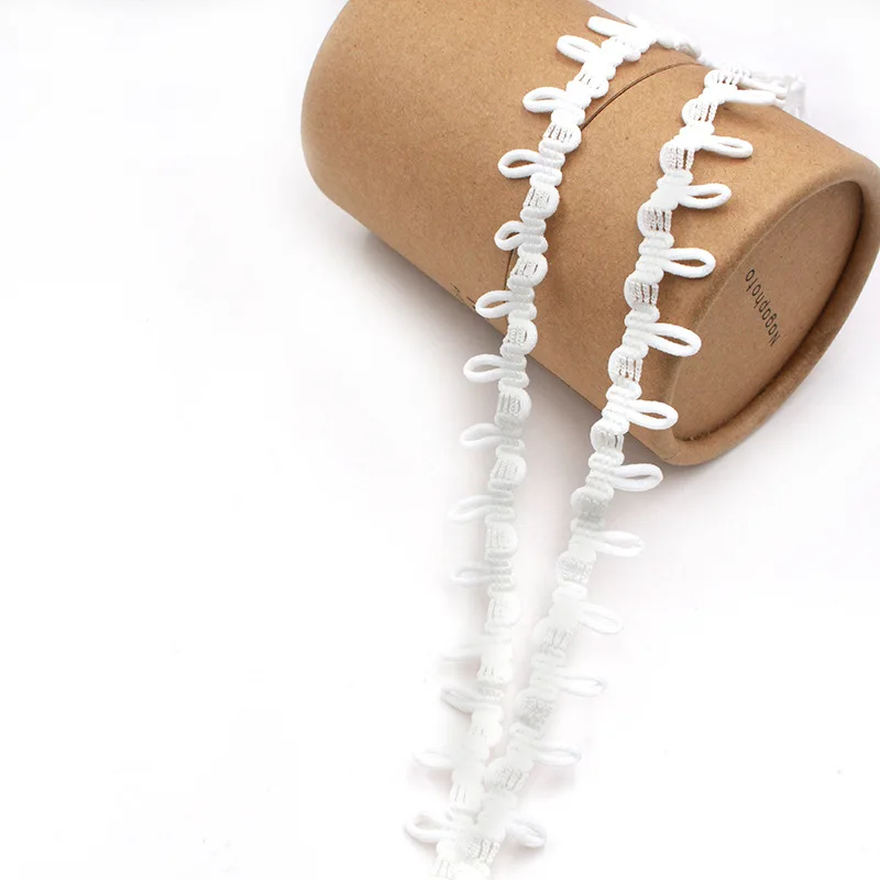 lace ribbon lace garment accessories lace sewing supplies lace accessories lace sewing accessories clothing accessories Elastic Button Loops Trimming Collar Extenders 1.4cm 5yards