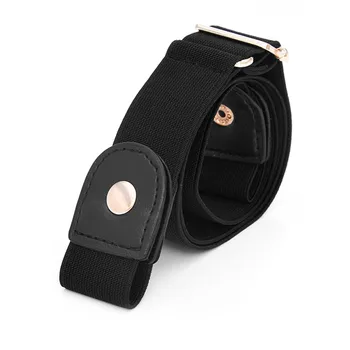 

Belts For Women No Buckle Stretch Belt For Women Elastic Waist Belt for Jeans Pants Dresses Free Ship ремень женский Z5