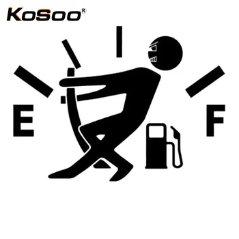 

KOSOO Free Shipping Funny High Gas Consumption Car Stickers Fuel Gage Empty Vinyl Decal Accessories Car Styling 12.7*9.2cm