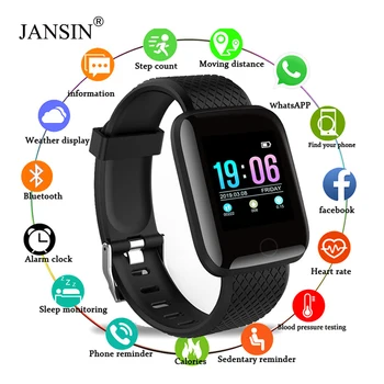 

D13 Waterproof Smart Watch 116 Plus Sports Fitness Blood Pressure Heart Rate Tracker Smart Wristband Smart Band for IOS Android