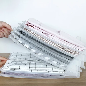 

Practical Fast Clothes Fold Board Clothes Organization System Shirt Folder Travel Closet Drawer Stack Household Closet Organizer