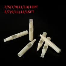 Пластиковые RT FT наконечники для тату, круглые плоские золотые стерилизованные одноразовые иглы, наконечники для тату-пистолета, машинные иглы