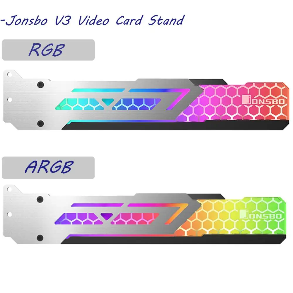 Jonsbo V3 ARGB/RGB подставка для видеокарты Поддержка рамы шасси светодиодный держатель Кронштейн для 3 Pin 5V ARGB материнская плата 1 шт